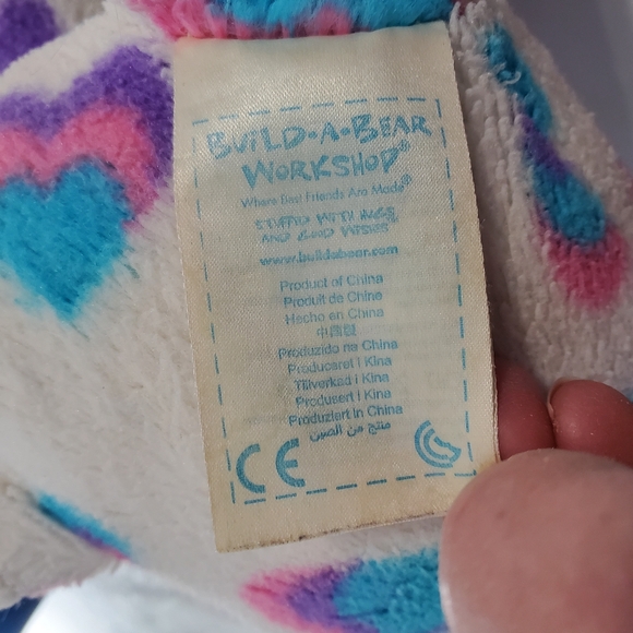 Build a Bear Workshop White Bear with Hearts - Picture 11 of 16